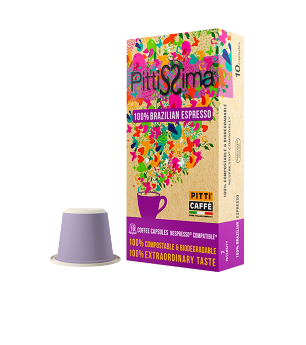 Kapseln Pittissima Pure Brezil Espresso 100% Kompostabile
